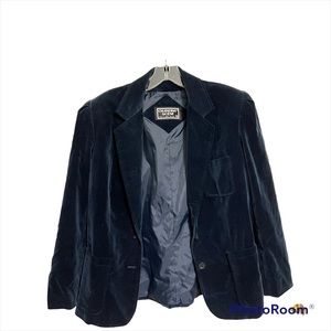 Vintage Velvet Navy Blazer